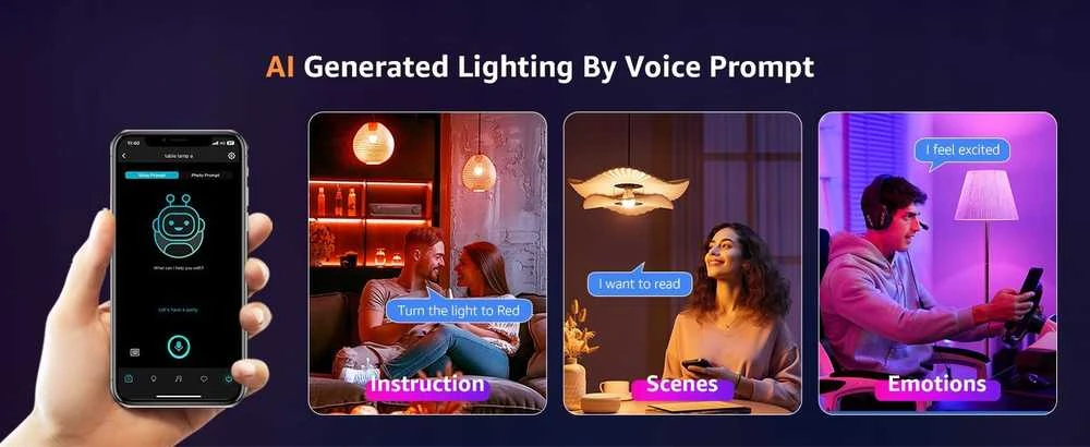 LEPRO B1 E27 LED lemputė su „Bluetooth“ ir „Wi-Fi“, 806 lm