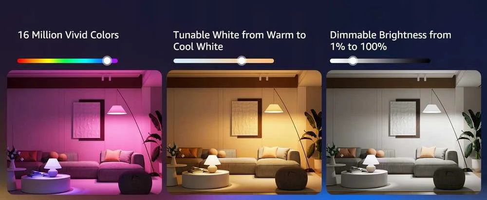 LEPRO B1 E27 LED lemputė su „Bluetooth“ ir „Wi-Fi“, 806 lm