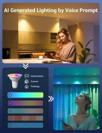 Lite Bulb Moments Lepro BG1 AI Smart żarówki GU10 (4vnt.)