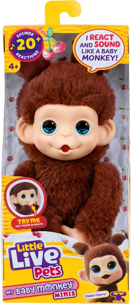 Little Live Pets - Mano mažylė mini beždžionėlė ruda vyšnia (26765)