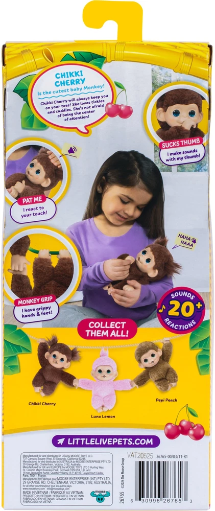 Little Live Pets - Mano mažylė mini beždžionėlė ruda vyšnia (26765)
