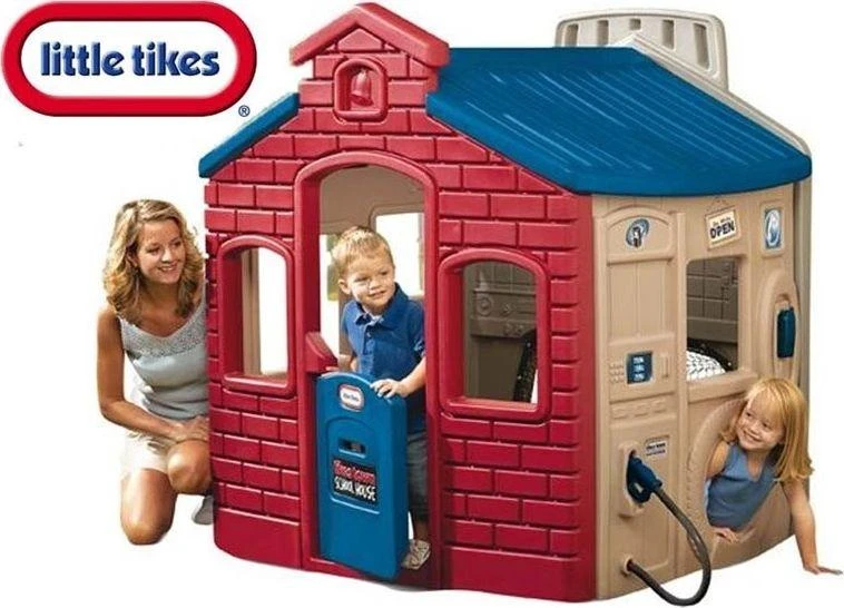 Lauko Žaidimų Namelis Little Tikes su Krepšinio Lanku