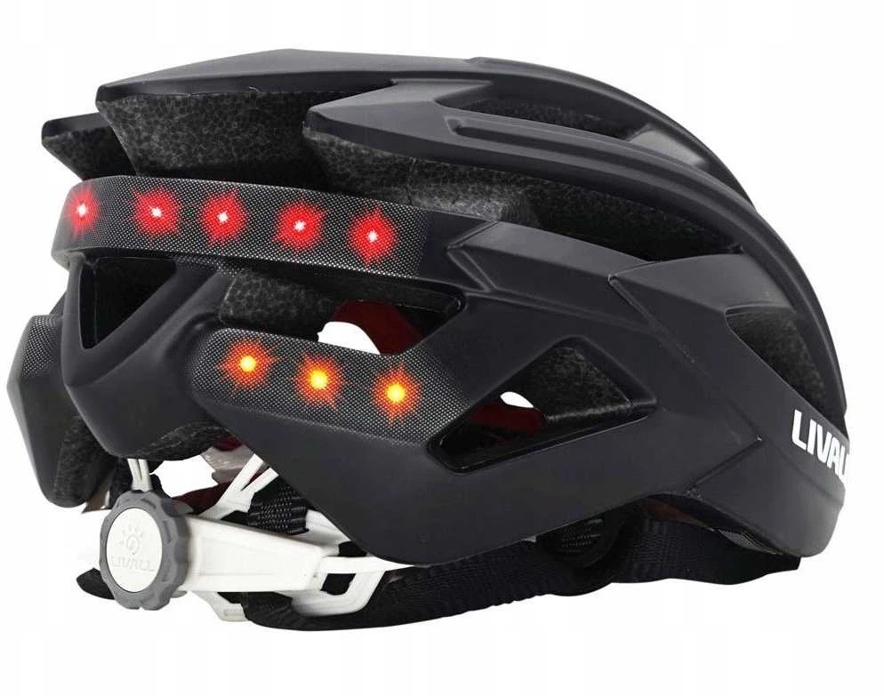 Livall „Bluetooth“ plento šalmas 55–61 cm LED/SOS/interkom juodas