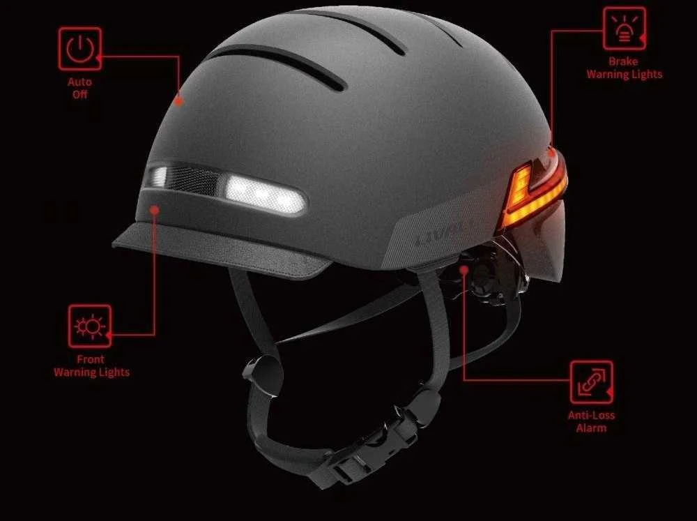 Livall Kask miejski Bluetooth 54-58cm LED/SOS/Intercom juoda