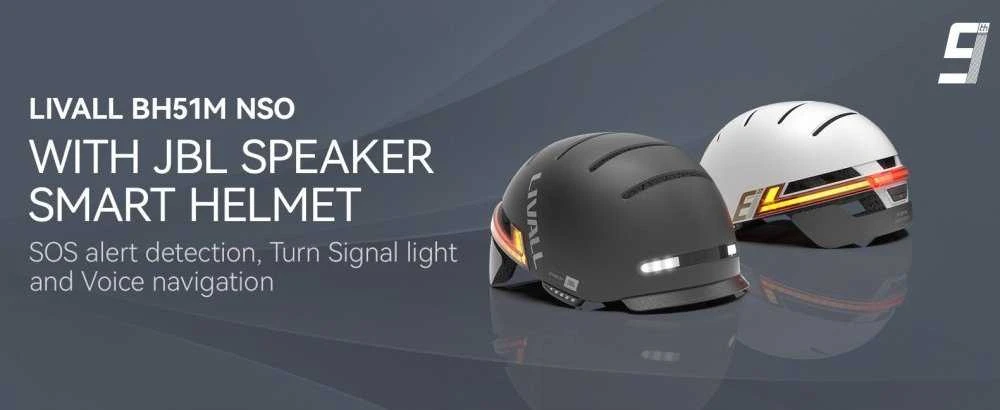 Ausinės „Livall BH51M NSO Sound by JBL Bluetooth LED M“ (BH51NSO-M-BLK)