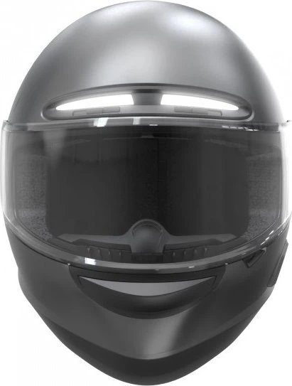 Pilkas Livall MC1 motociklo šalmas su LED