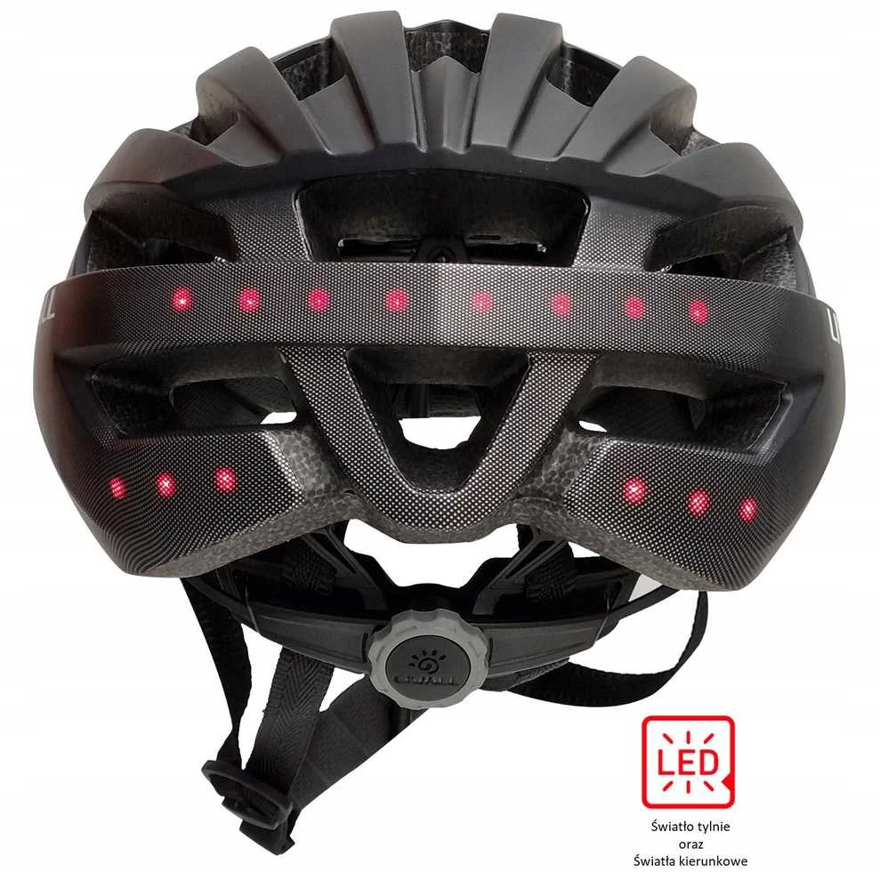 Livall MTB dviračio šalmas su „Bluetooth“ ir „58-62cm“ LED/SOS/interkomu, juodas