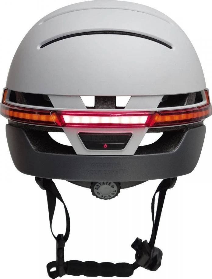 Livall Kask miejski Bluetooth 57-61cm LED/SOS/Intercom pilka