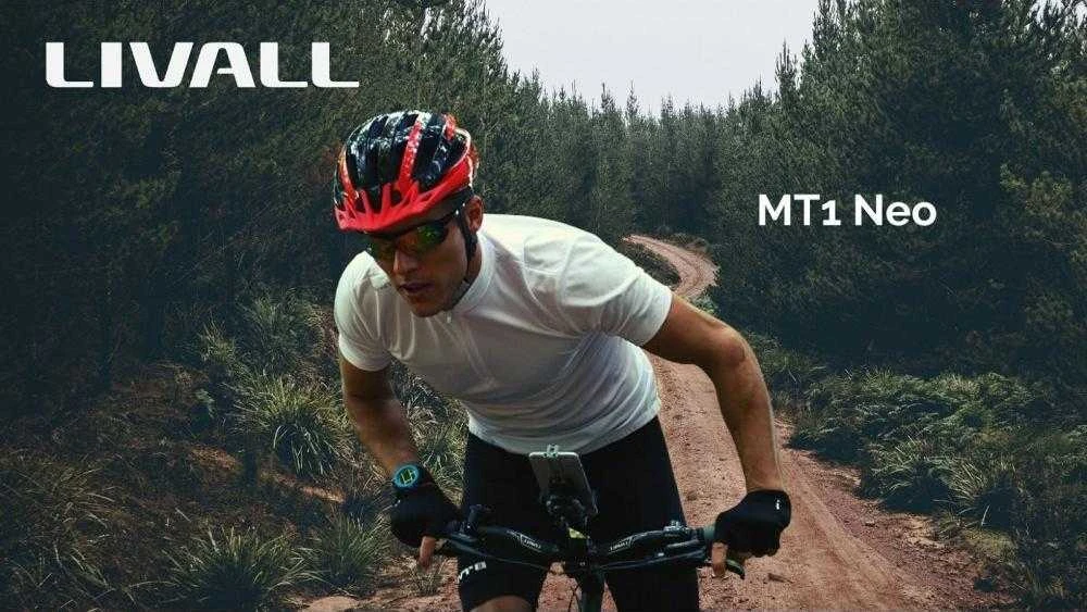Livall Dviratininko šalmas MTB Bluetooth 54-58cm LED/SOS/Intercom raudona