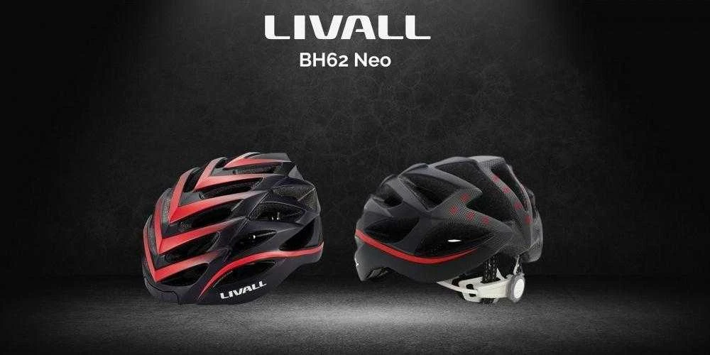 Livall „Bluetooth“ plento šalmas 55–61 cm LED/SOS/interkom raudonas