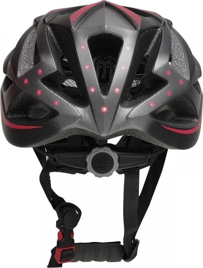 Livall „Bluetooth“ plento šalmas 55–61 cm LED/SOS/interkom raudonas