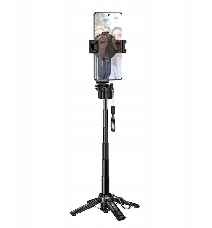 Gyvas stovas Hoco su magnetiniu ir universaliu laikikliu bei nuotolinio valdymo pultu K27 PRO juodas