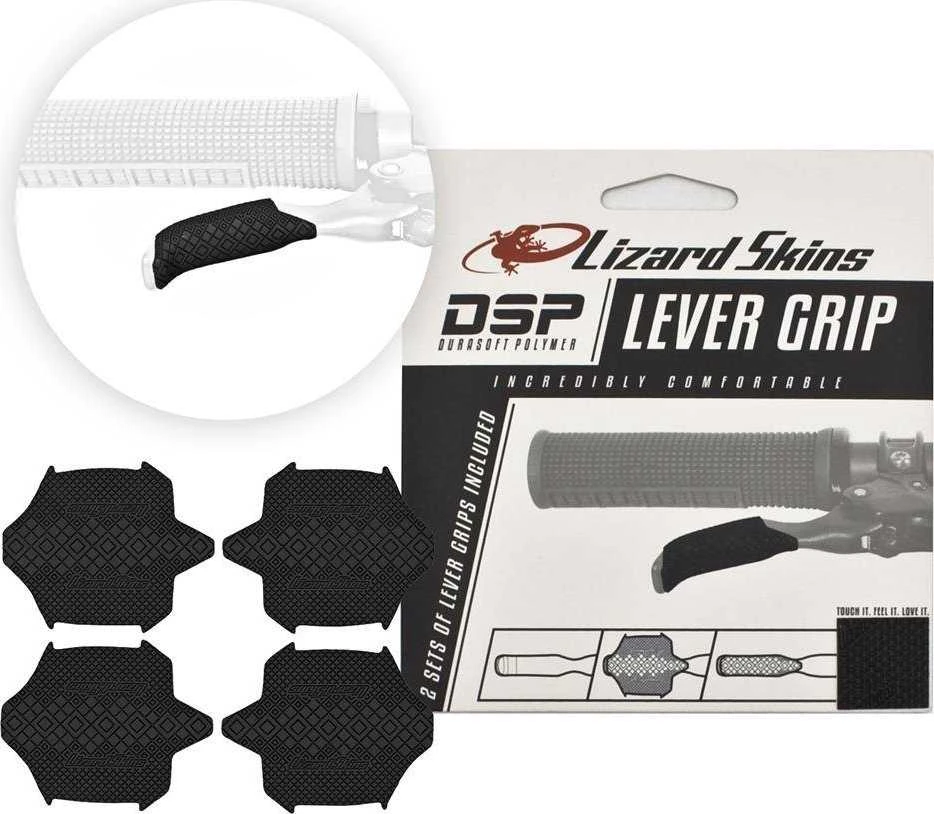 Lizard Skins LIZARDSKINS DSP Lever Grip - Jet Juodas 0.5 mm (2 zestawy po 2 vnt.) (NEW 2023)