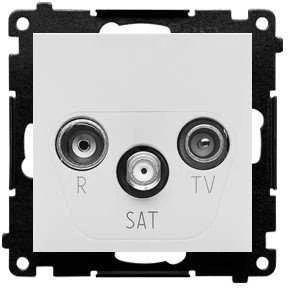Kontakt Simon TASK.01/114 Simon 55 R-TV-SAT antenos lizdo gnybtas/terminalas (modulis). 1x Įėjimas: 5 MHz 2,4 GHz Šviesiai pilka matinė TASK.01/114