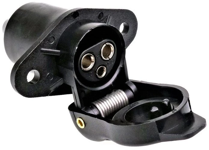 3 kontaktų elektros lizdas 3 kontaktų jungtis amio-03212