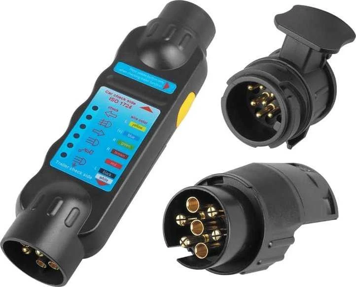 Geko Priekabos lizdų ir kištukų testeris + adapteriai 13/7 7/13 (AMI-16283/G02331)
