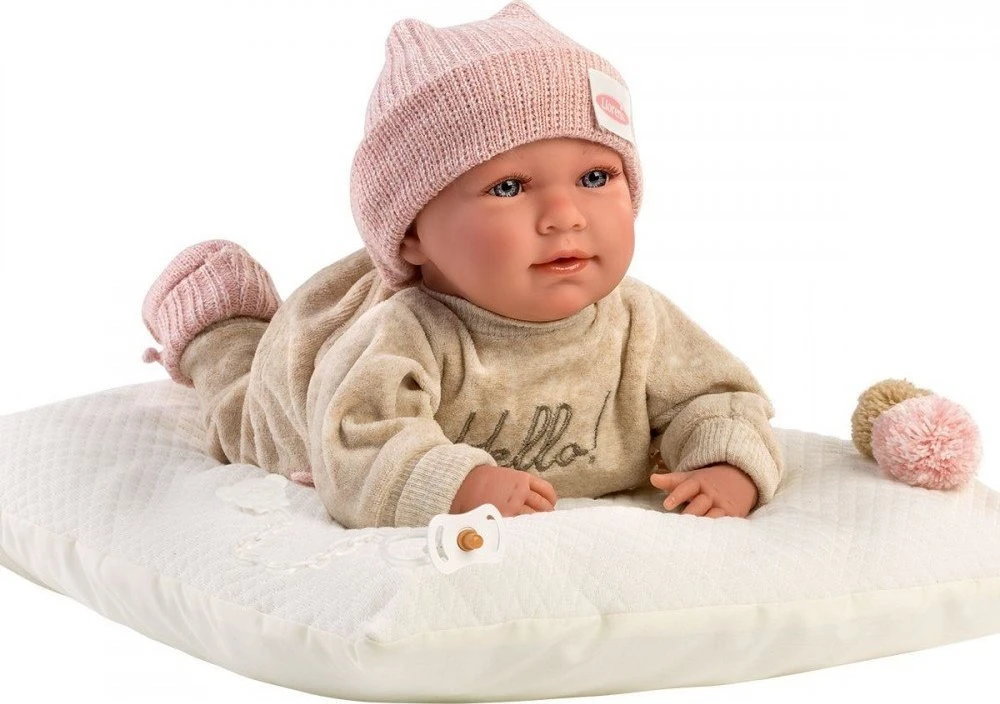 Llorens Lėlė Mimi verkianti lėlė su pagalvėle 42 cm