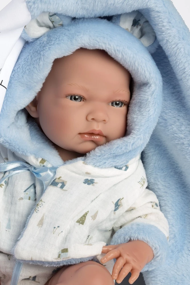 Llorens Lėlė Bobas Nico su niebieskim kocykiem 40cm