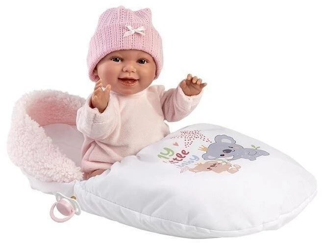 Llorens Lėlė śmiejąca się Chloe w śpiworku 38cm