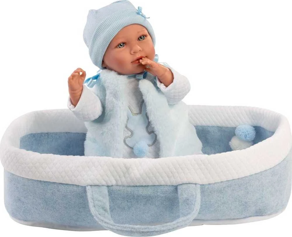 Llorens Llorens 17411 Lėlė bobas Mimo 42 cm su gondolką
