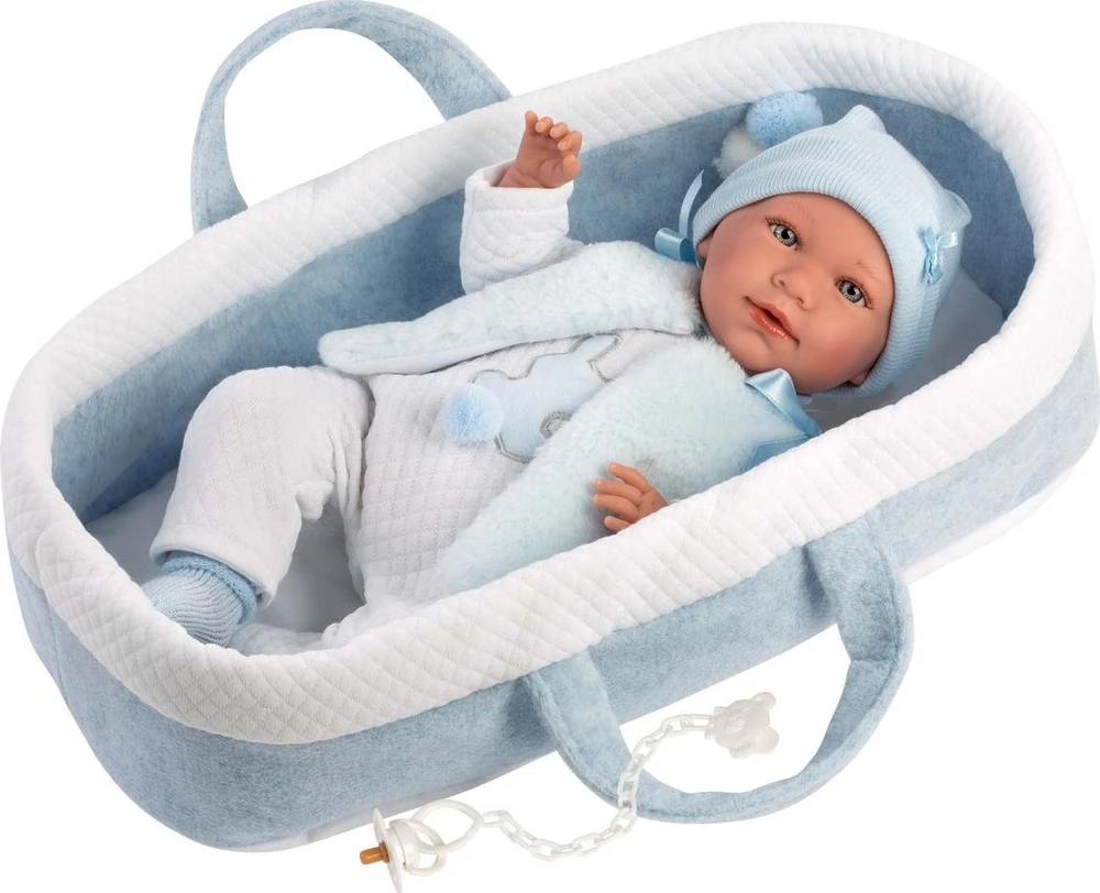 Llorens Llorens 17411 Lėlė bobas Mimo 42 cm su gondolką