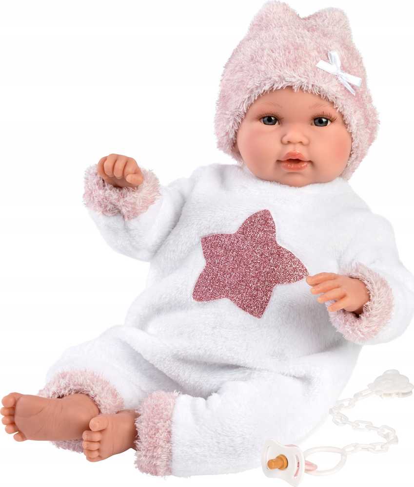 Llorens Llorens 63648 Verkianti lėlė 36 cm rožinė kepurė