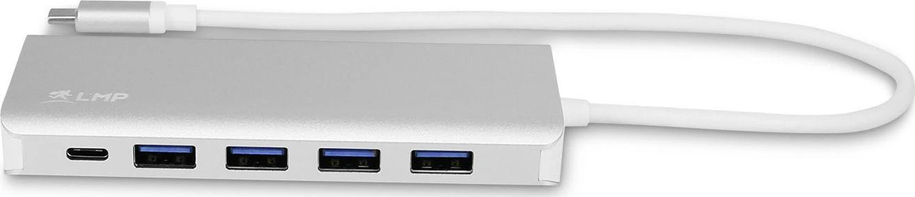 LMP USB-C Hub USB 3.0 (3.1 Gen 1) jungtys quantity 4, Aliuminio, USB 3.0 (3.1 Gen 1) Type-C jungtys quantity 3, Sidabrinis