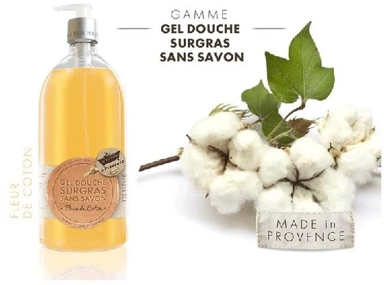 Les Petites Bains de Provence Fleur de Coton Dušo želė For Sensitive Skin, 1000 ml