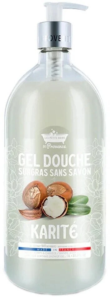 Les Petites Bains de Provence Karite Dušo želė For Sensitive Skin, 1000 ml