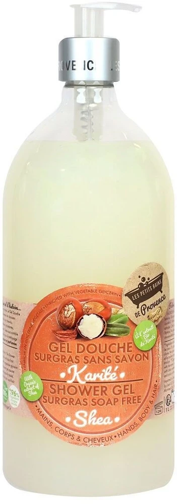 Les Petites Bains de Provence Karite Dušo želė For Sensitive Skin, 1000 ml