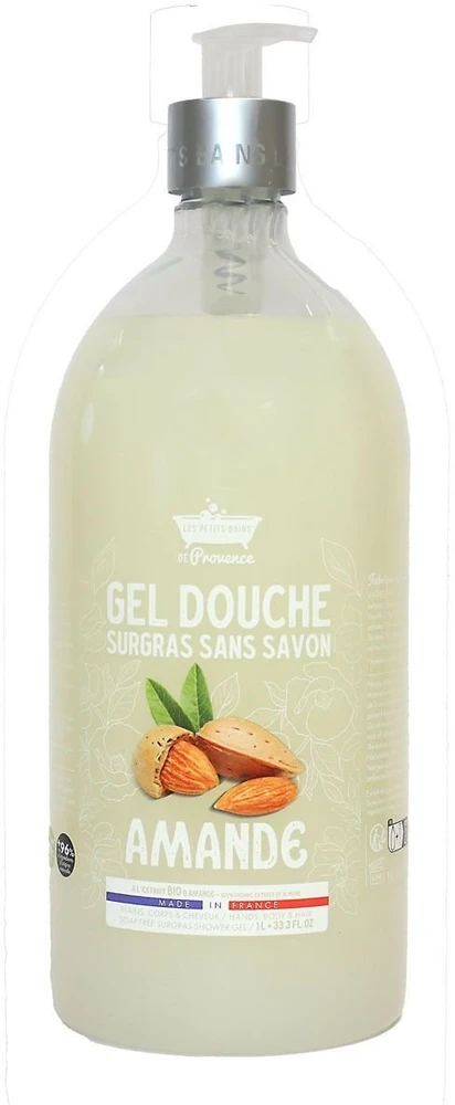 Les Petites Bains de Provence Almond Dušo želė For Sensitive Skin, 1000 ml