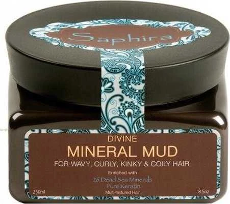 Saphira Divine Mineral Mud kaukė-mineralinis purvas besipučiantiems plaukams, intensyviai drėkinantis, 500 ml