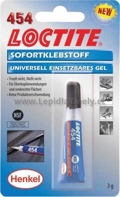 454 universalūs geliniai momentiniai klijai 3 gr LOCTITE