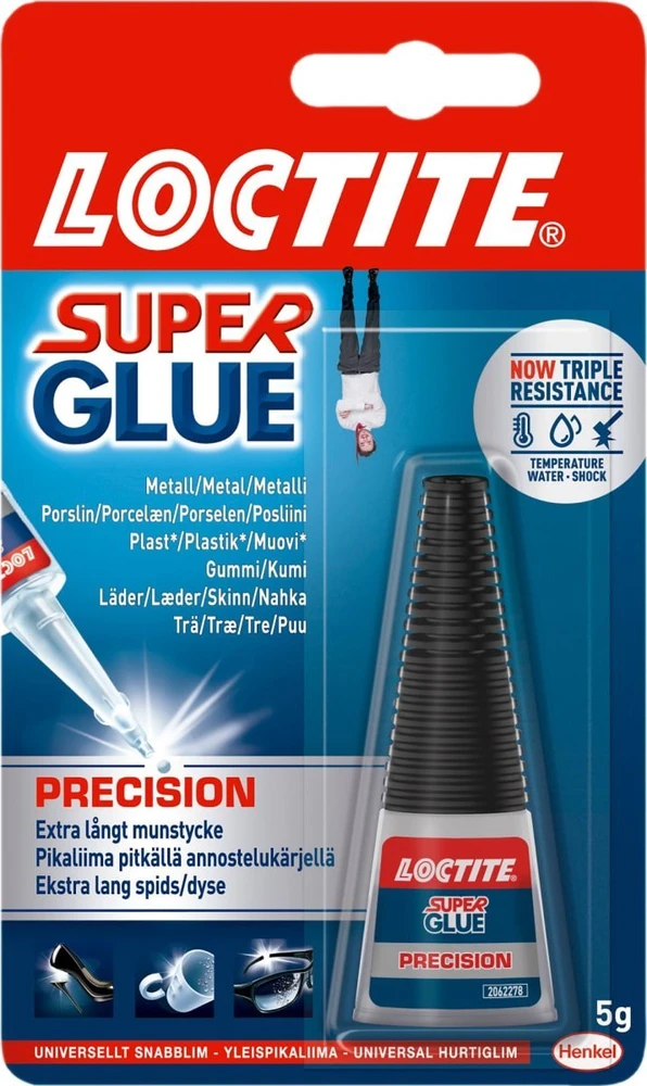 Lim Loctite Super Glue Precision sekundlim 5g/tūbelė - (5 gramai pakuotėje)