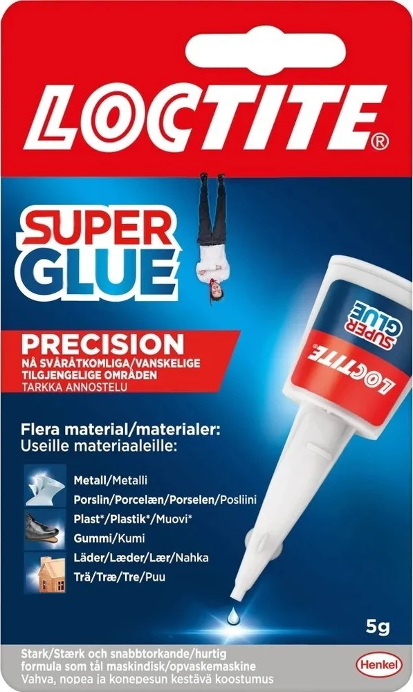 Lim Loctite Super Glue Precision sekundlim 5g/tūbelė - (5 gramai pakuotėje)