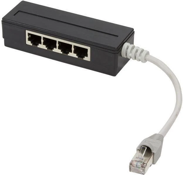 LOGILINK MP0032 LOGILINK- 5 prievadų RJ45 skirstytuvas, ekranuotas, su 15 cm laidu