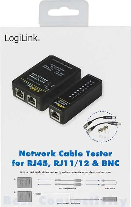 LOGILINK WZ0015 LOGILINK - Kabelių tikrintuvas su nuotoliniu bloku