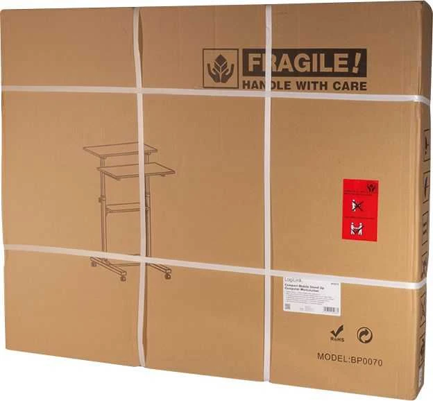 Laikiklis Logilink Kompaktiška mobili stovi kompiuterinė darbo vieta BP0070, Maksimalus svoris (talpa) 60 kg, Juodas/Pilkas