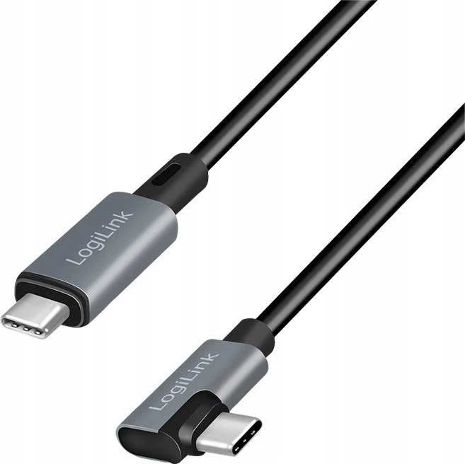 „LogiLink USB 2.0 | USB-C“ 2,0 m kampinis juodas