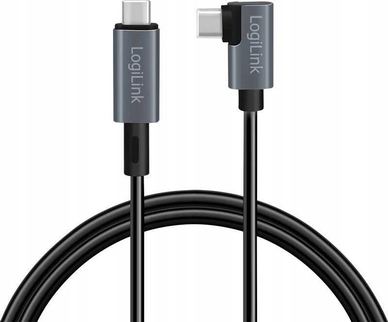 „LogiLink USB 2.0 | USB-C“ 2,0 m kampinis juodas