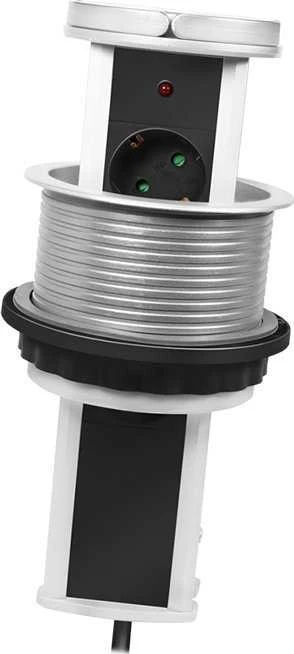 LogiLink 3 gniazda 1.8m juoda-sidabrinė