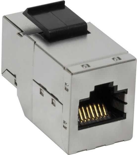 „LogiLink Przejściówka Keystone“ 2 x RJ45 Cat.6A, STP, tvirtinimas su spragtelėjimu (NK4010)