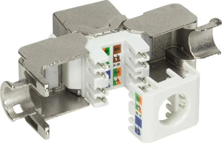 LogiLink Lizdas RJ45 Cat.6A, 10G, visas ekranas, 180° beznarzędziowe, 24 vnt. (NK4001)
