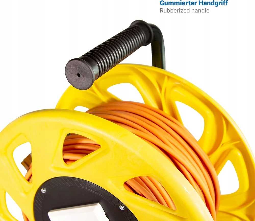 LogiLink LogiLink 500 MHz tinklo kabelis ant būgno, Cat6A 60M, oranžinis