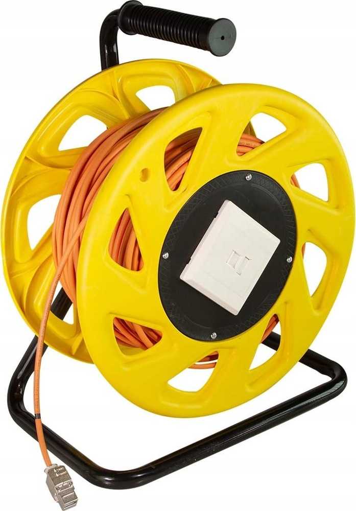 LogiLink LogiLink 500 MHz tinklo kabelis ant būgno, Cat6A 60M, oranžinis