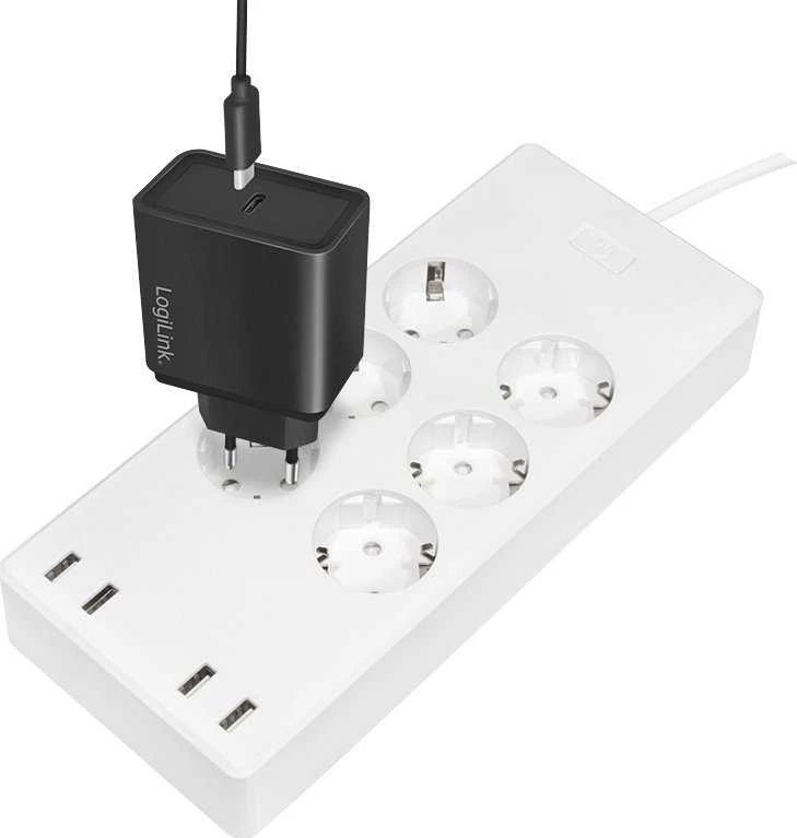 LogiLink 6 gniazd Wi-Fi smart 1.8m balta