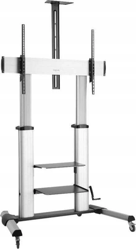 Laikiklis LOGILINK BP0084 TV monitorius vežimėlis 60-100colių aukštis reguliuojamas 100kg maks.