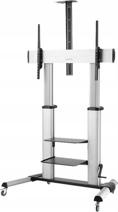 Laikiklis LOGILINK BP0084 TV monitorius vežimėlis 60-100colių aukštis reguliuojamas 100kg maks.