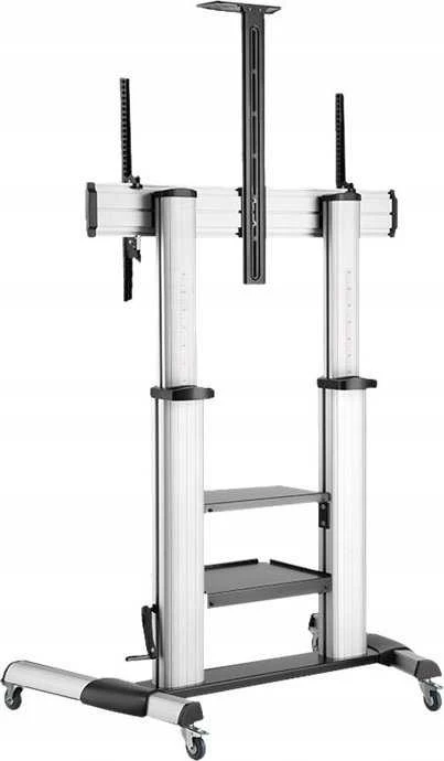 Laikiklis LOGILINK BP0084 TV monitorius vežimėlis 60-100colių aukštis reguliuojamas 100kg maks.