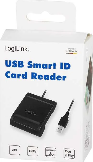 LogiLink Prisijungti | USB 2.0 kortelių skaitytuvas, skirtas smart ID | CR0047 | Kortelių skaitytuvas